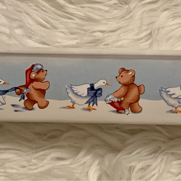 Vintage 1988 House of Lloyd TT-11 Christmas Bear and Goose Ceramic Cracker Tray - Picture 3 of 5